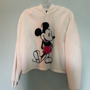 mickey mouse cropped hoodie